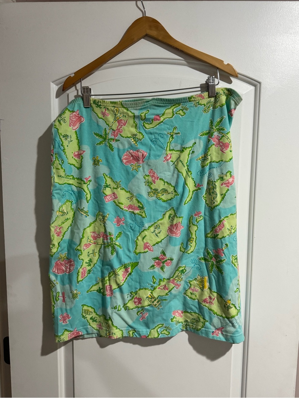 Lilly Pulitzer Women's Large Island Hopping Knit Skirt Bahamas